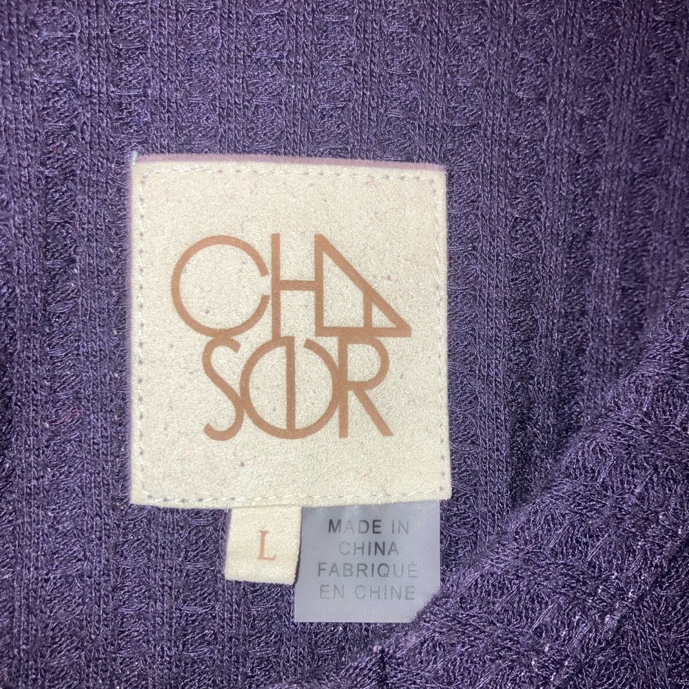 Chaser Purple Casual Sweater